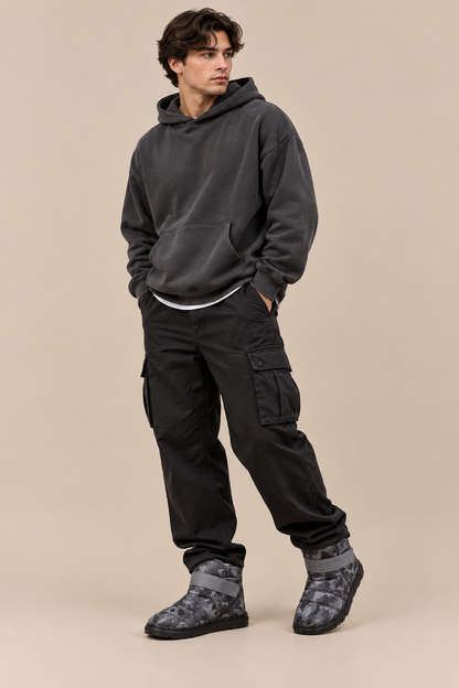 Jairo | Winterstiefel Herren mit Klettverschluss und Camouflage-Muster