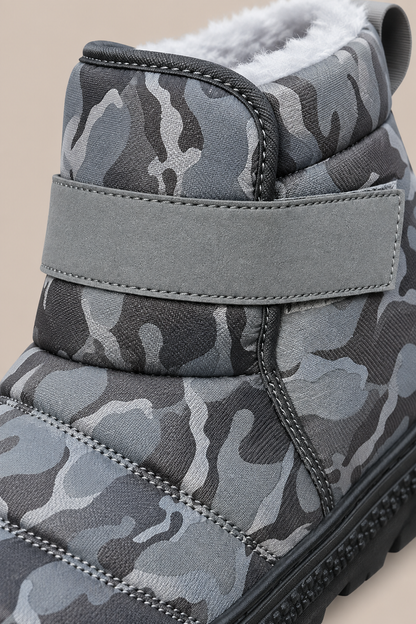 Jairo | Winterstiefel Herren mit Klettverschluss und Camouflage-Muster
