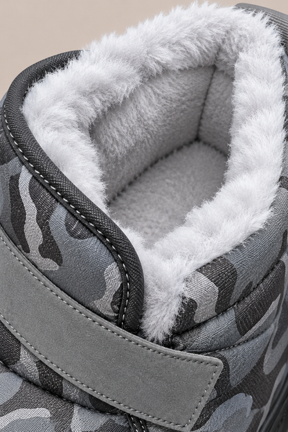 Jairo | Winterstiefel Herren mit Klettverschluss und Camouflage-Muster