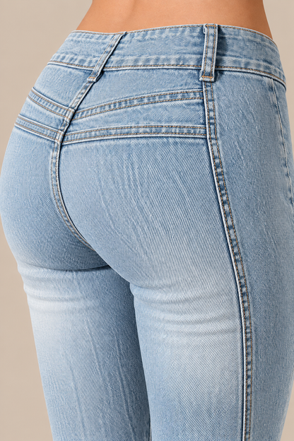 Janice | Jeans Damen mit niedriger Taille und ausgestelltem Bein