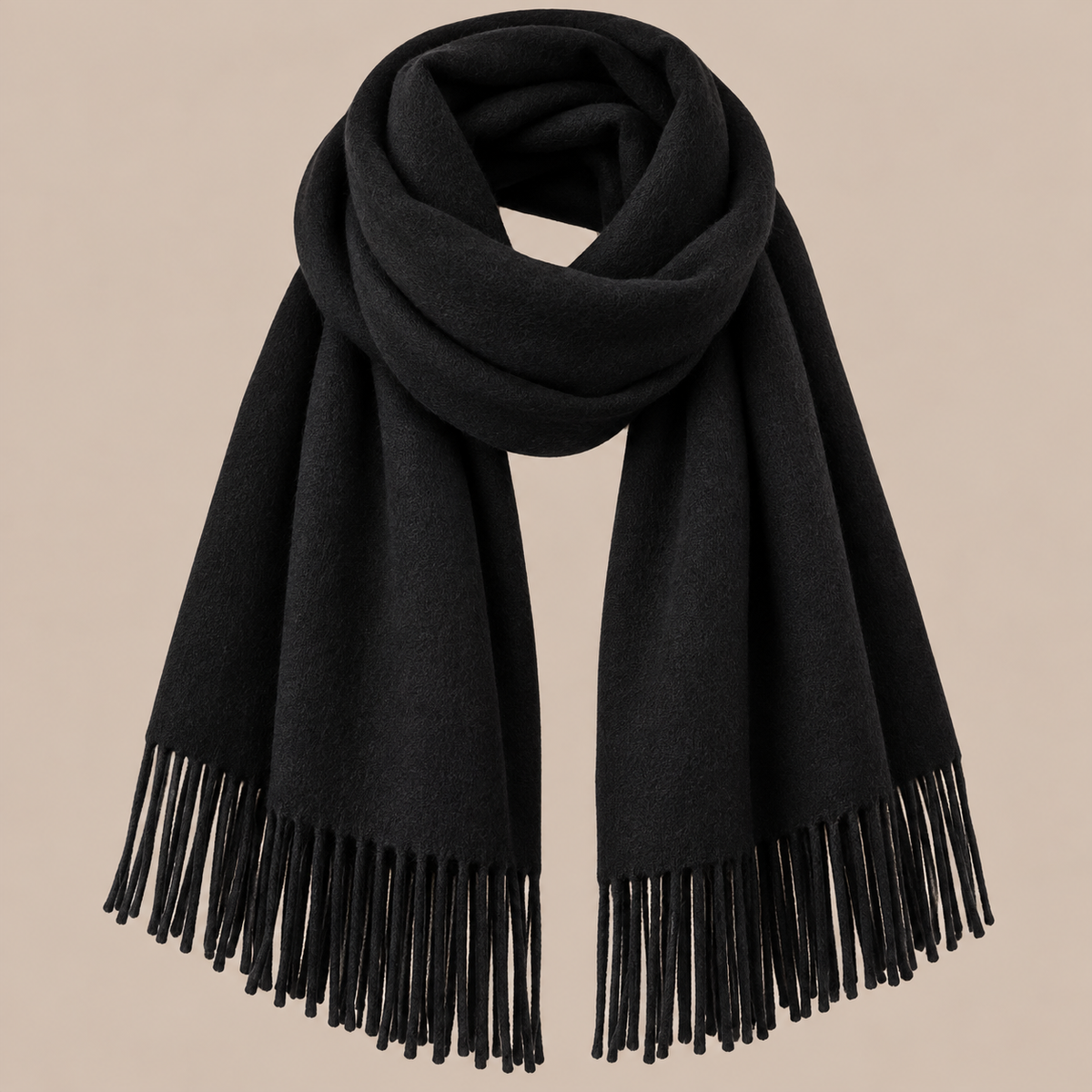 Jenniffer | Eleganter Wollschal Damen mit Fransen