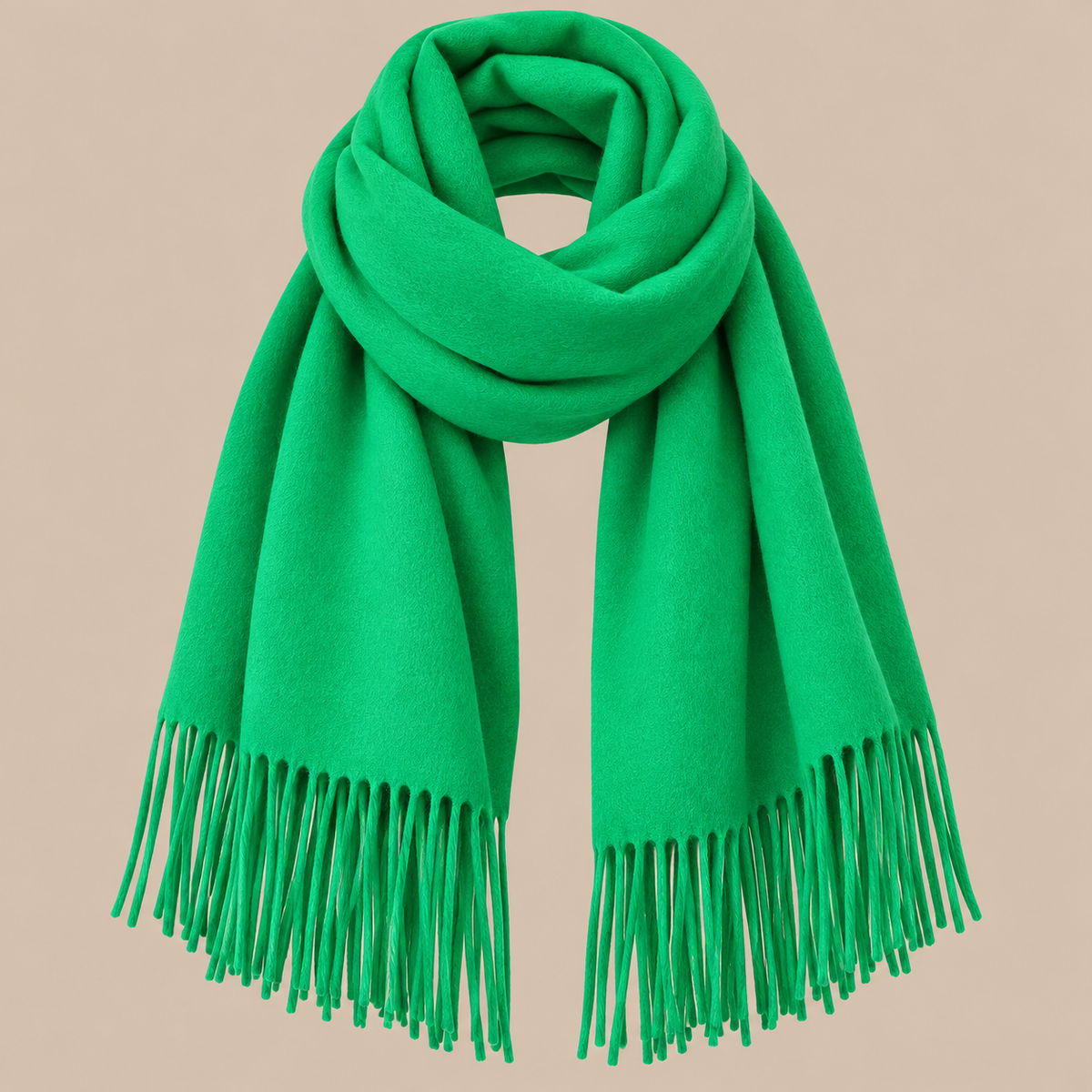 Jenniffer | Eleganter Wollschal Damen mit Fransen