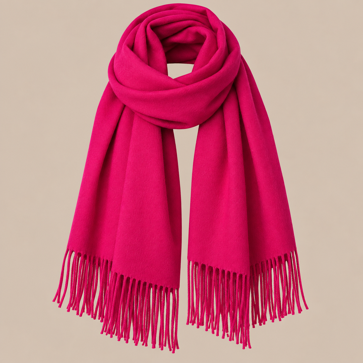 Jenniffer | Eleganter Wollschal Damen mit Fransen