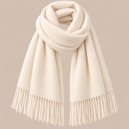 Jenniffer | Eleganter Wollschal Damen mit Fransen
