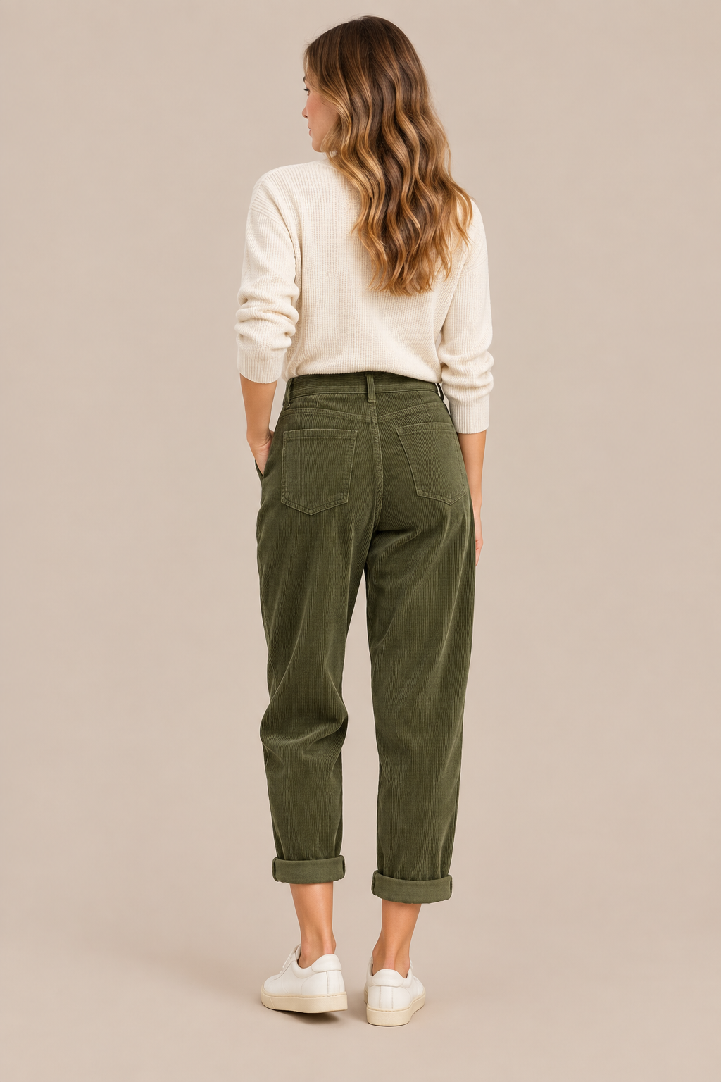 Jeralyn | Cordhose Damen mit Karottenschnitt und Corduroy-Struktur