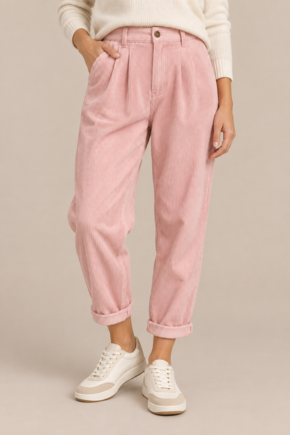 Jeralyn | Cordhose Damen mit Karottenschnitt und Corduroy-Struktur