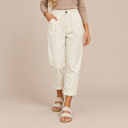 Jeralyn | Cordhose Damen mit Karottenschnitt und Corduroy-Struktur