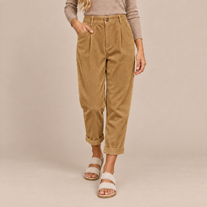 Jeralyn | Cordhose Damen mit Karottenschnitt und Corduroy-Struktur