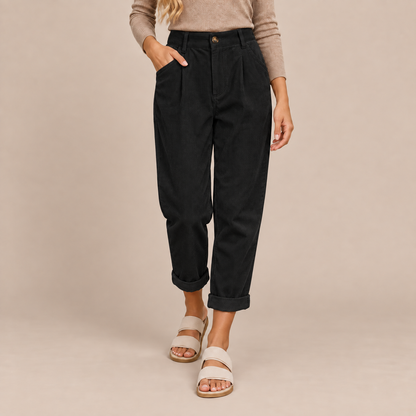 Jeralyn | Cordhose Damen mit Karottenschnitt und Corduroy-Struktur