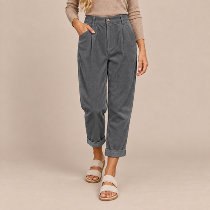 Jeralyn | Cordhose Damen mit Karottenschnitt und Corduroy-Struktur