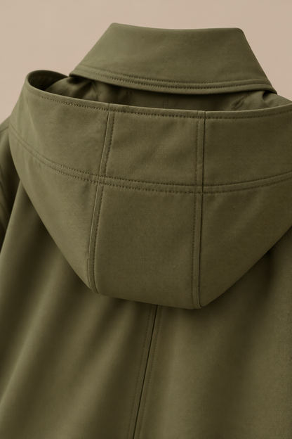 Jillian | Trenchcoat Damen Kurz mit Kapuze