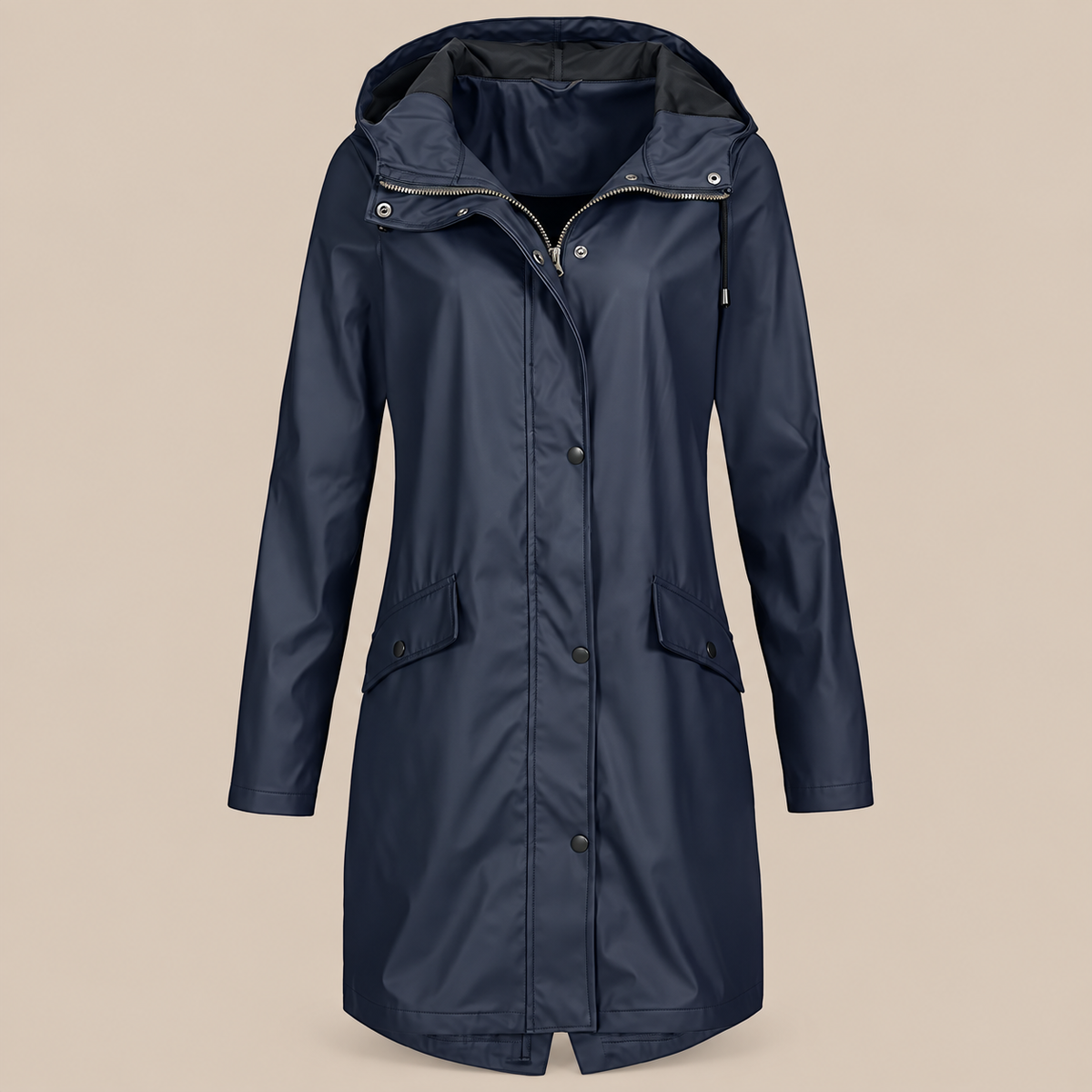 Jodissa | Lange wasserdichte Regenjacke für Damen