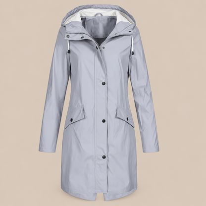 Jodissa | Lange wasserdichte Regenjacke für Damen