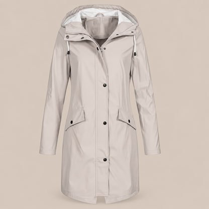 Jodissa | Lange wasserdichte Regenjacke für Damen