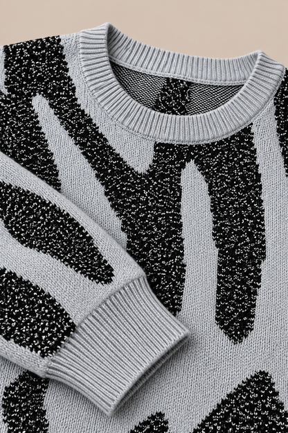 Kaelvin | Strickpullover Herren mit modernem Kontrastmuster