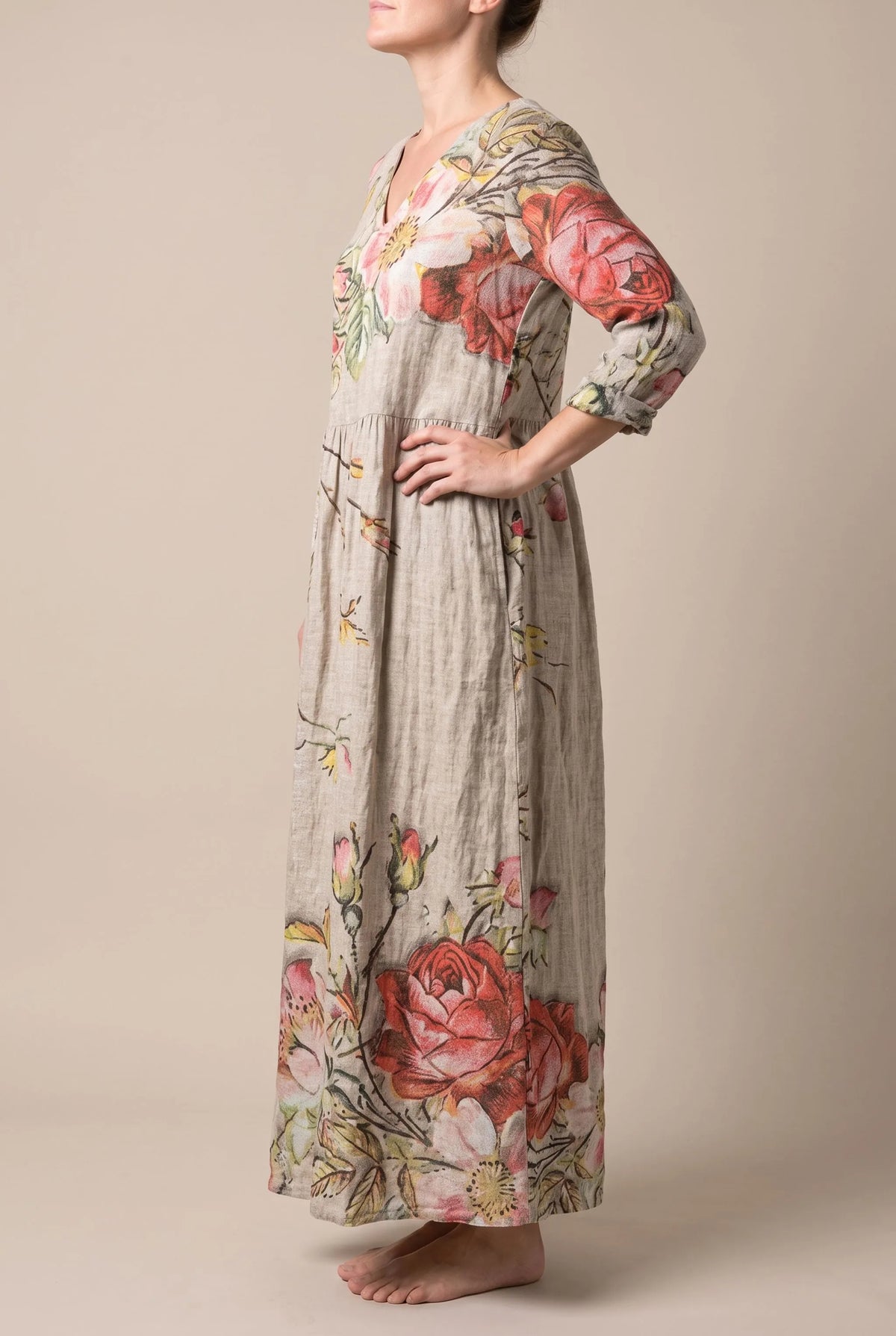 Kallis | Weites Florales Maxikleid
