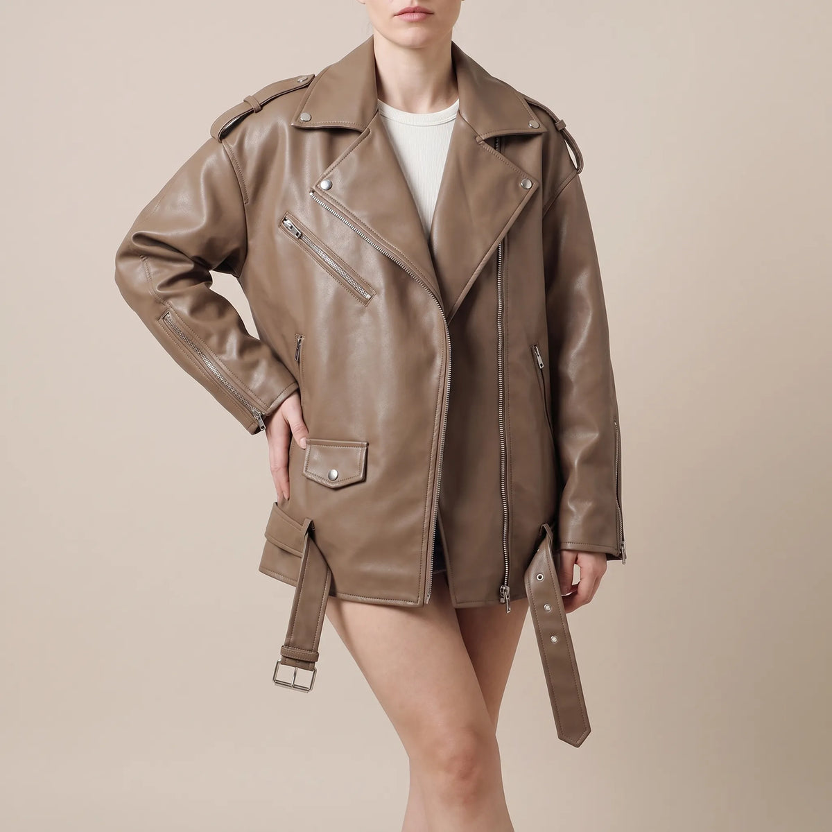 Kenza | Oversize Geschnittene Bikerjacke