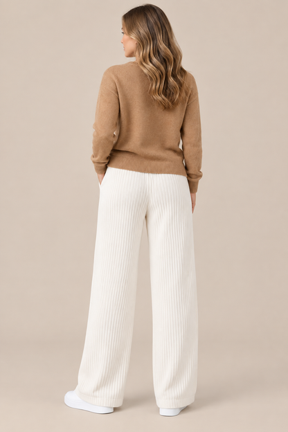 Kianna | Cordhose Damen mit weitem Bein und Kordelzug