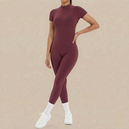 Kinexa | Enganliegender Kurzärmliger Sport-Jumpsuit