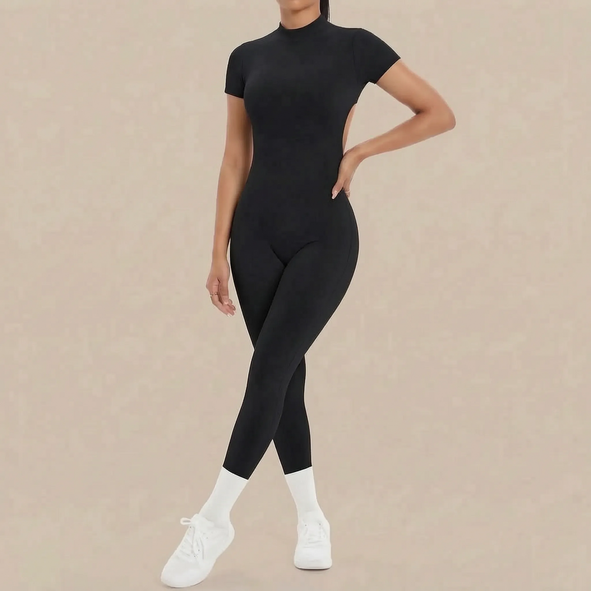 Kinexa | Enganliegender Kurzärmliger Sport-Jumpsuit