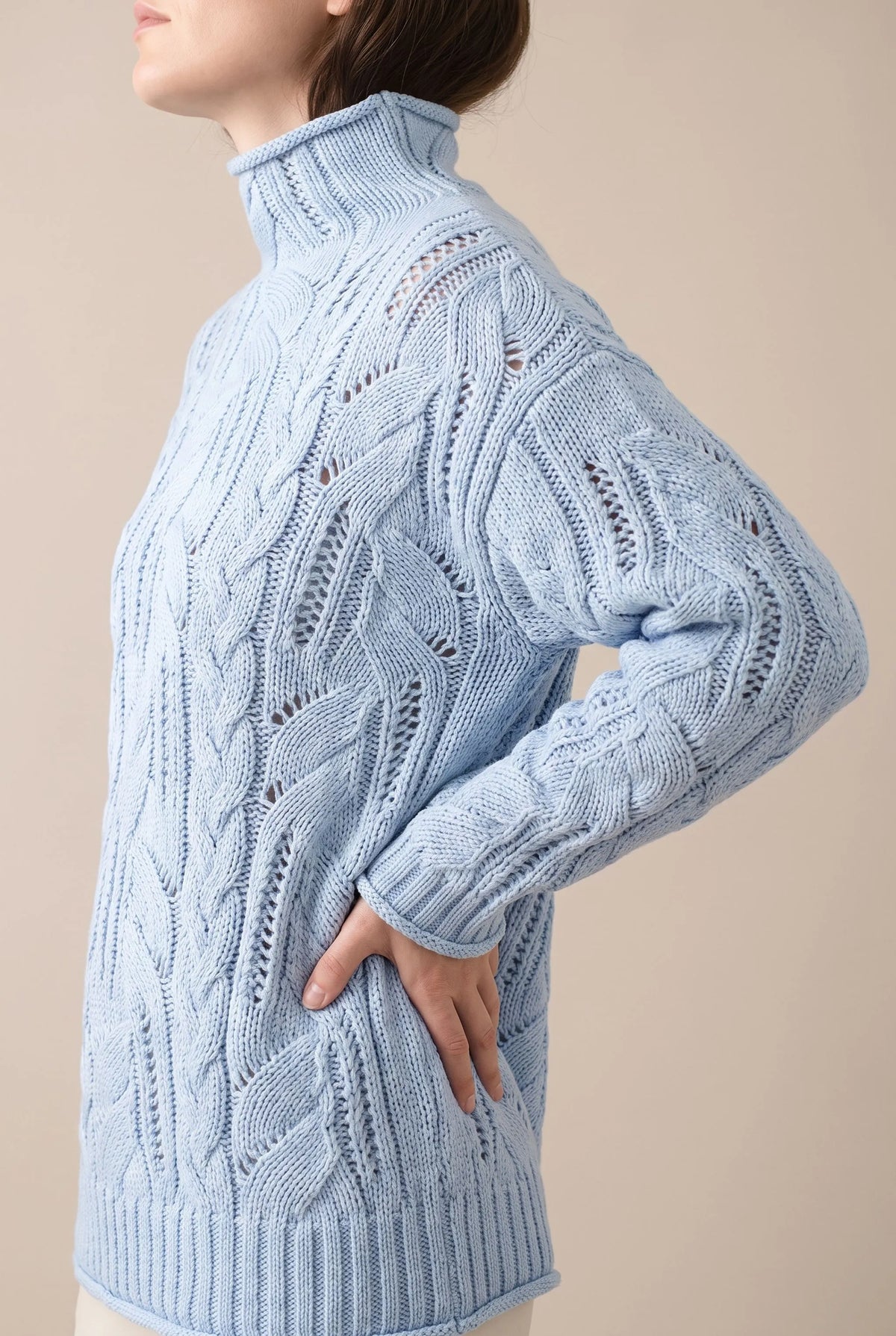 KnitCloud | Lässiger Rollkragenpullover Für Damen
