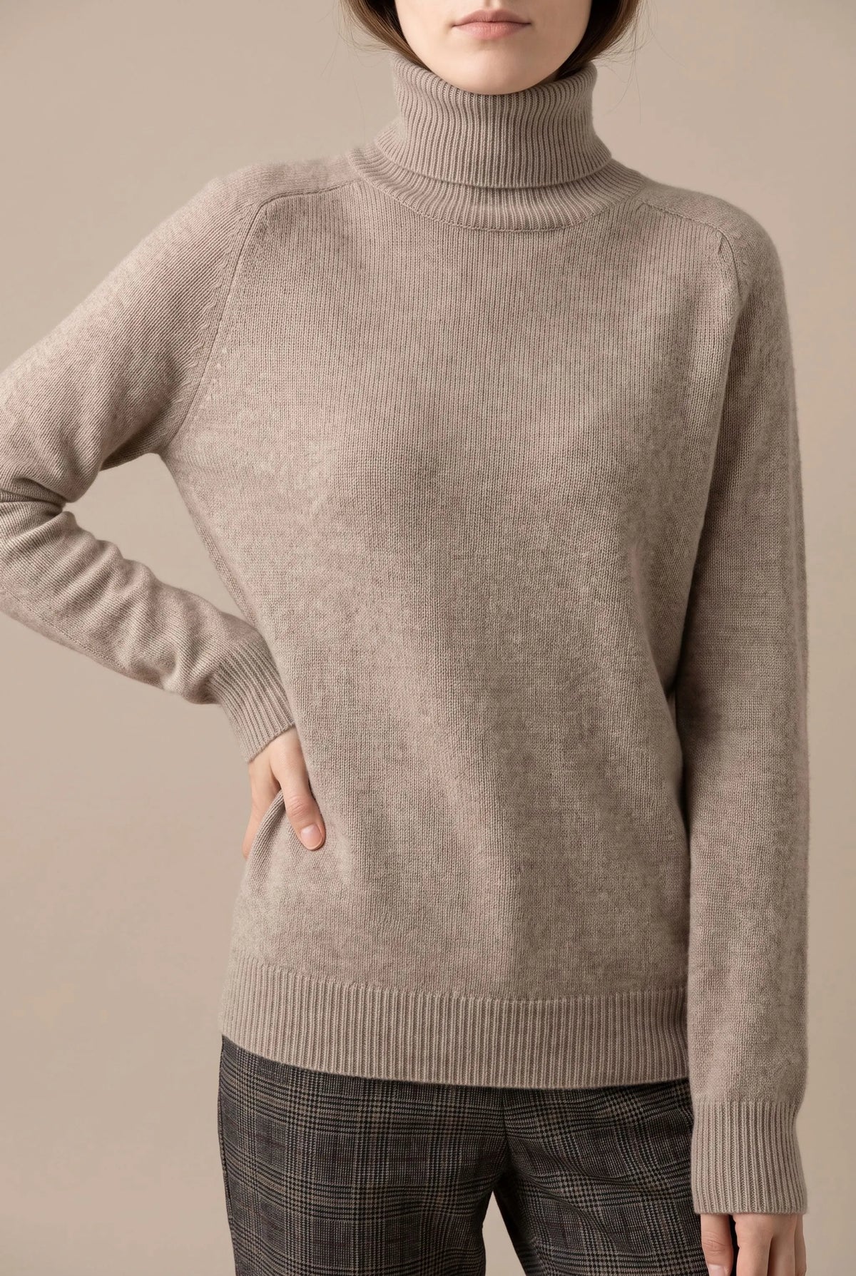 KnitVibe | Klassischer Rollkragenpullover Für Damen