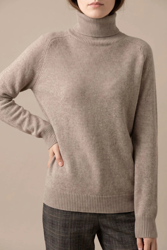 KnitVibe | Klassischer Rollkragenpullover Für Damen