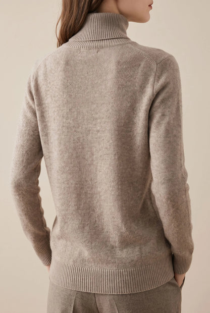 KnitVibe | Klassischer Rollkragenpullover Für Damen