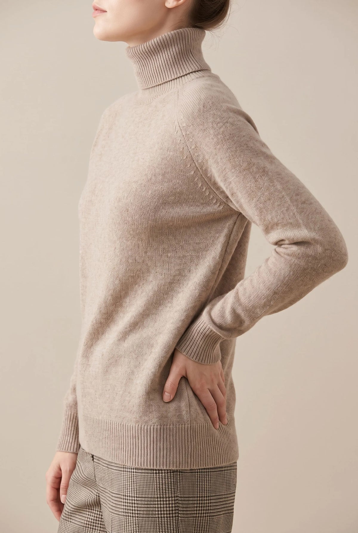 KnitVibe | Klassischer Rollkragenpullover Für Damen