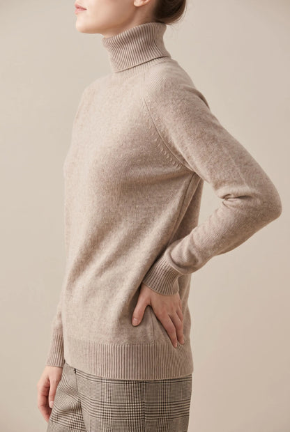 KnitVibe | Klassischer Rollkragenpullover Für Damen
