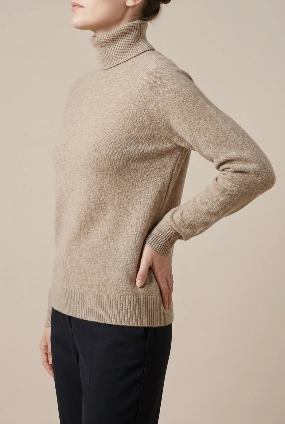 KnitVibe | Klassischer Rollkragenpullover Für Damen