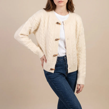 Knitrova | Grob Gestrickte Kurze Strickjacke