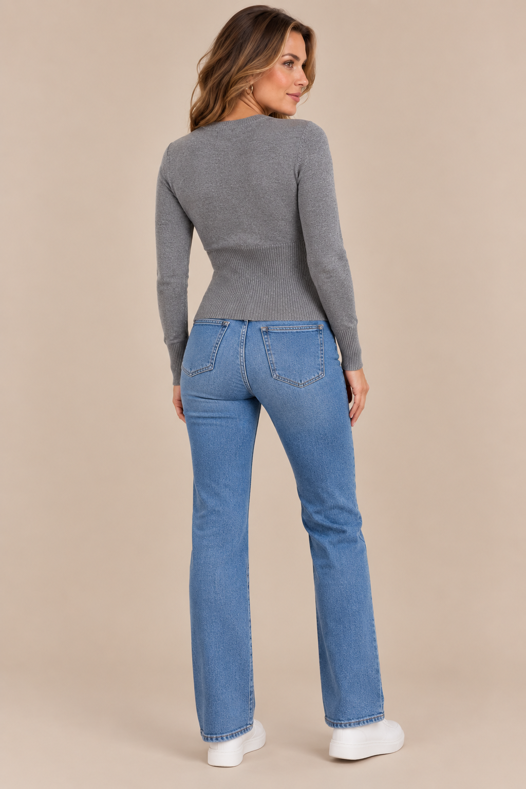 Laura | Cardigan Damen mit taillierter Rippstruktur