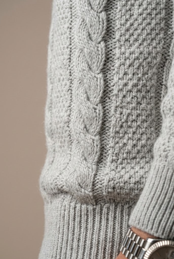 Leandro | Strickpullover Herren mit markantem Zopfmuster