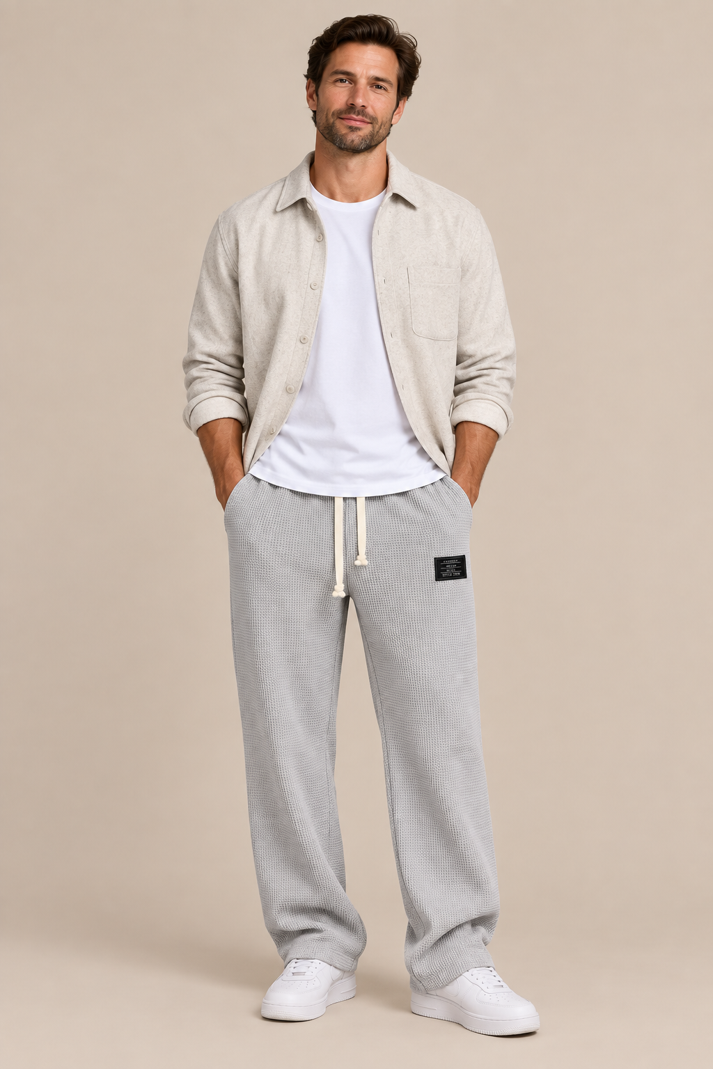 Levin | Cordhose Herren mit weitem Bein und Corduroy-Struktur