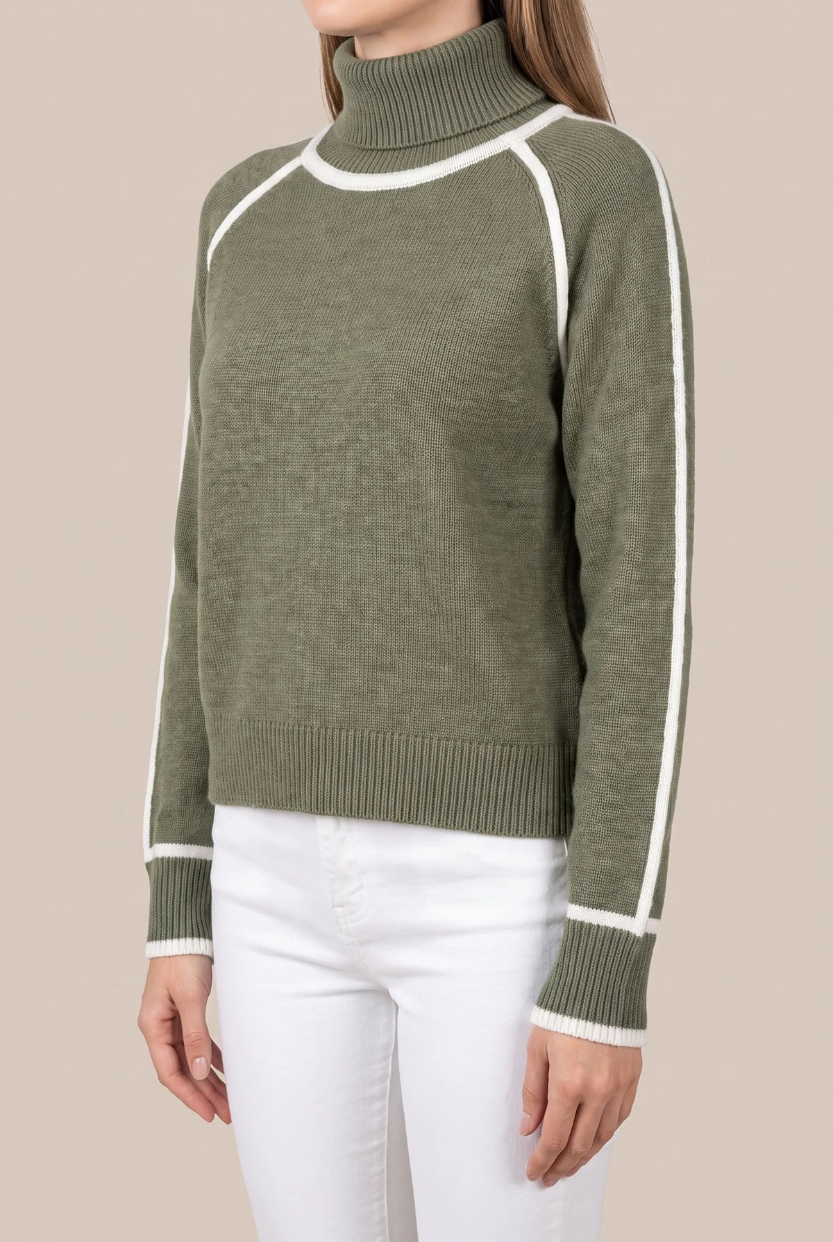 Lintera | Moderner Rollkragenpullover Mit Kontraststreifen