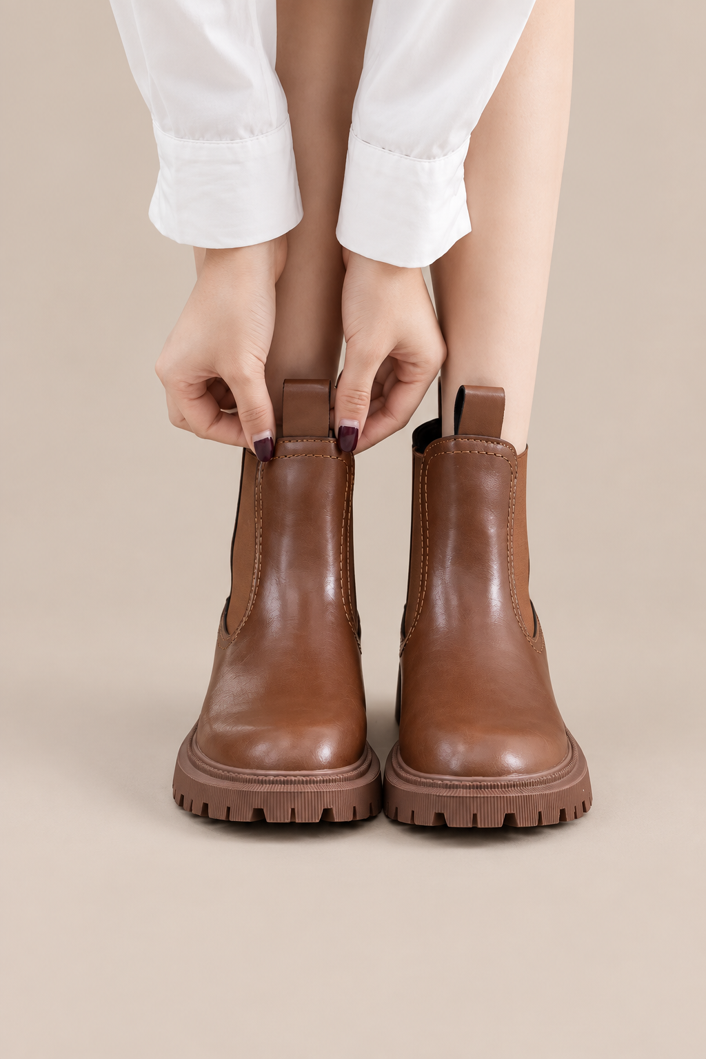 Liora | Winterstiefel Damen im Chelsea-Stil mit Profilsohle