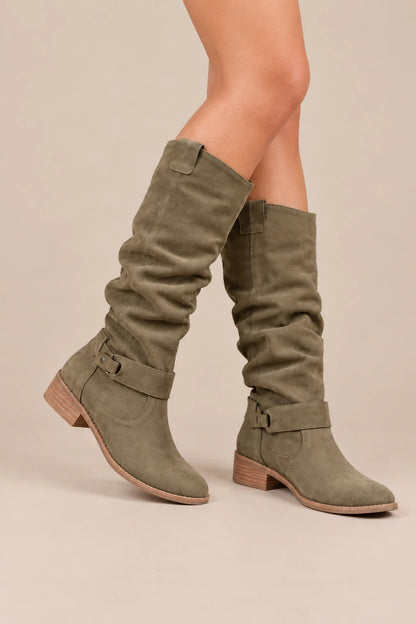 Liorina | Damenstiefel mit weitem Schaft und Reissverschluss