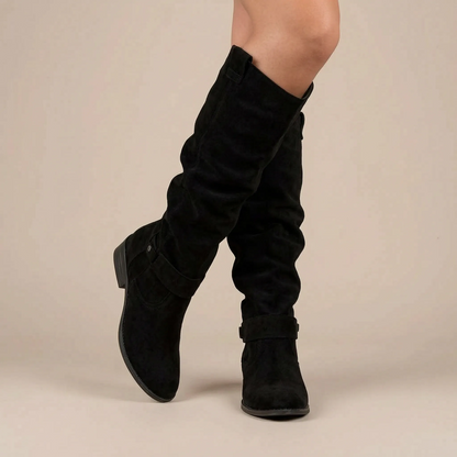 Liorina | Damenstiefel mit weitem Schaft und Reissverschluss