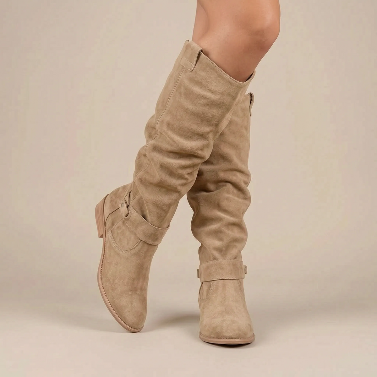 Liorina | Damenstiefel mit weitem Schaft und Reissverschluss