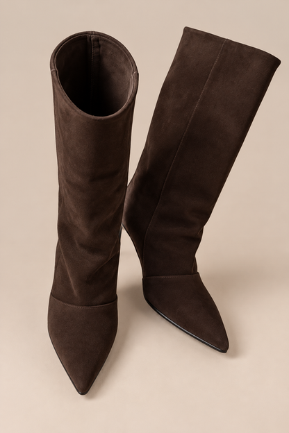 Lissa | Fold Over Boots Damen mit Stiletto-Absatz