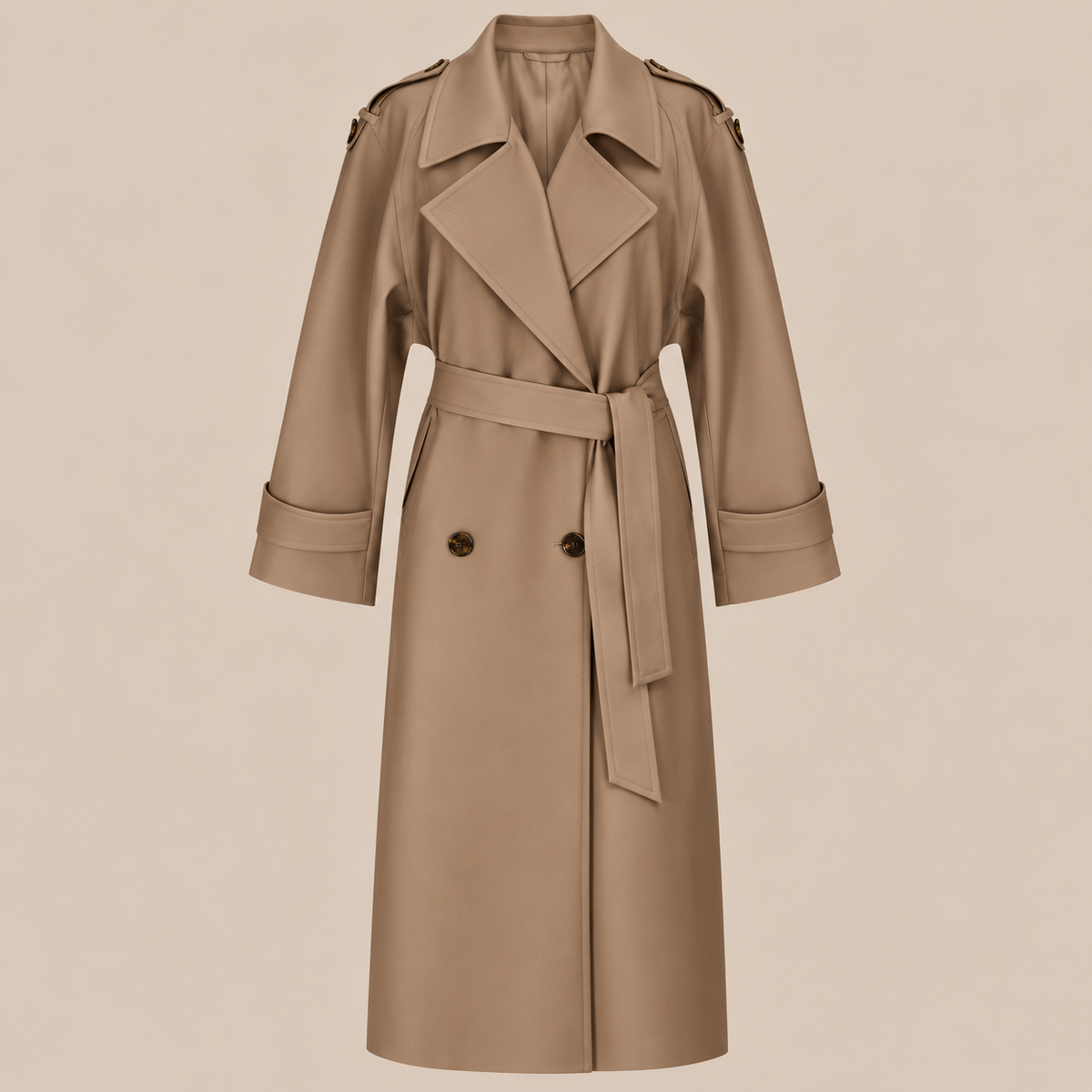 Lorelia | Trenchcoat Damen Lang mit Bindegürtel