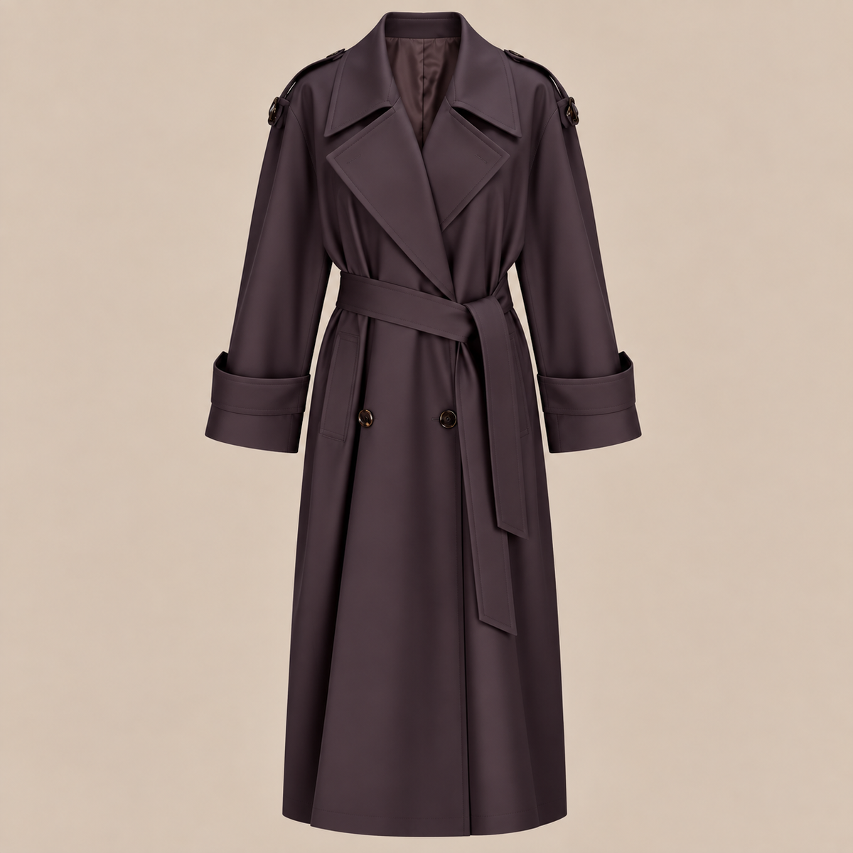 Lorelia | Trenchcoat Damen Lang mit Bindegürtel