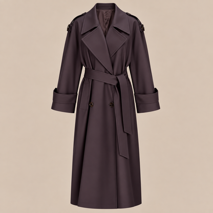 Lorelia | Trenchcoat Damen Lang mit Bindegürtel