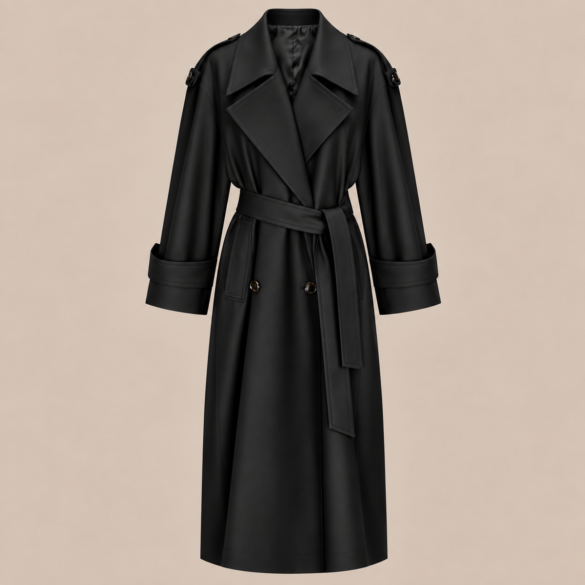 Lorelia | Trenchcoat Damen Lang mit Bindegürtel