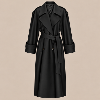 Lorelia | Trenchcoat Damen Lang mit Bindegürtel