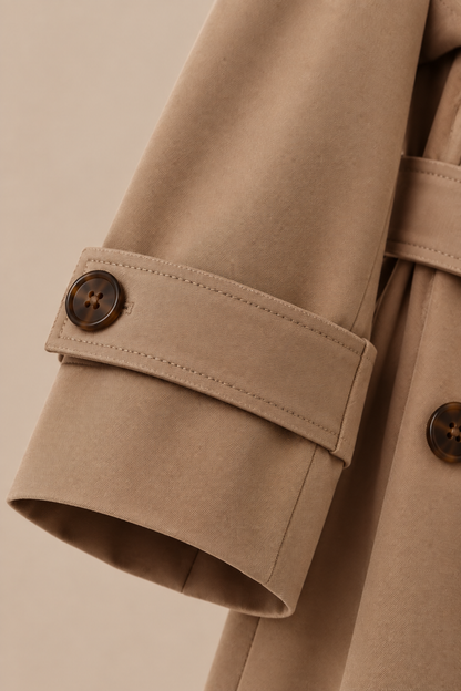 Lorelia | Trenchcoat Damen Lang mit Bindegürtel