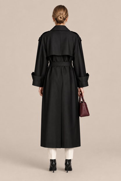 Lorelia | Trenchcoat Damen Lang mit Bindegürtel