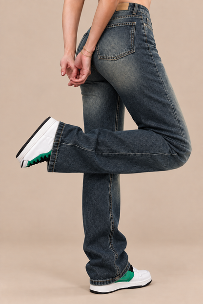 Louraine | Jeans Damen mit weitem Bein und hoher Taille
