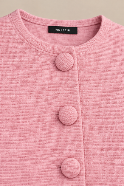 Lucilla | Cardigan Damen Kurzarm mit grossen Knöpfen